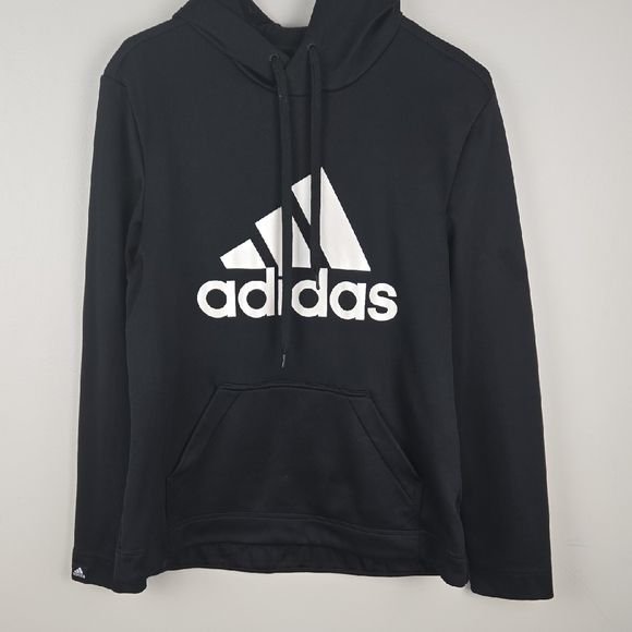 adidas Tops - Adidas Womens Aeroready Pullover Hoodie Black White Logo Size Medium M